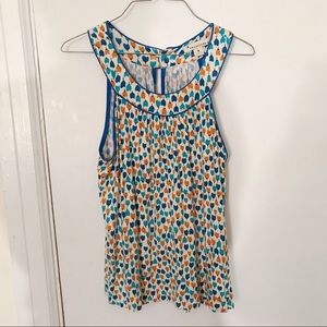 Forever 21 Tulip Print Circle-Neck Sleeveless Top